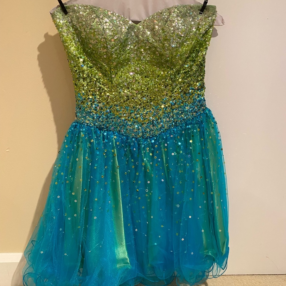 Sequin mini dress. Worn once and dry cleaned. Well preserved since wear.